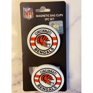 NFL Cincinnati Bengals Magnetic Bag Clips 2pc Set MRL Sports 17839-1 New